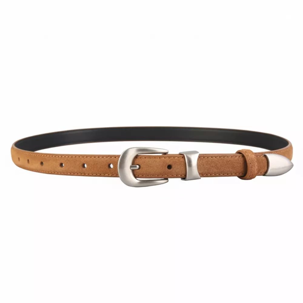 Skinny Belt with Silver Buckle, image 5