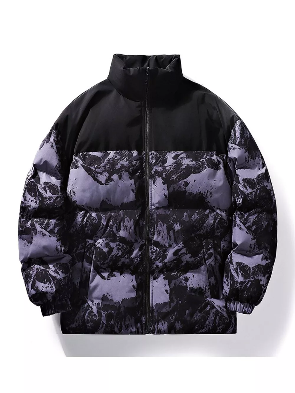 Men's Full Size Printed Padded Winter Coat Plus Size, image 5