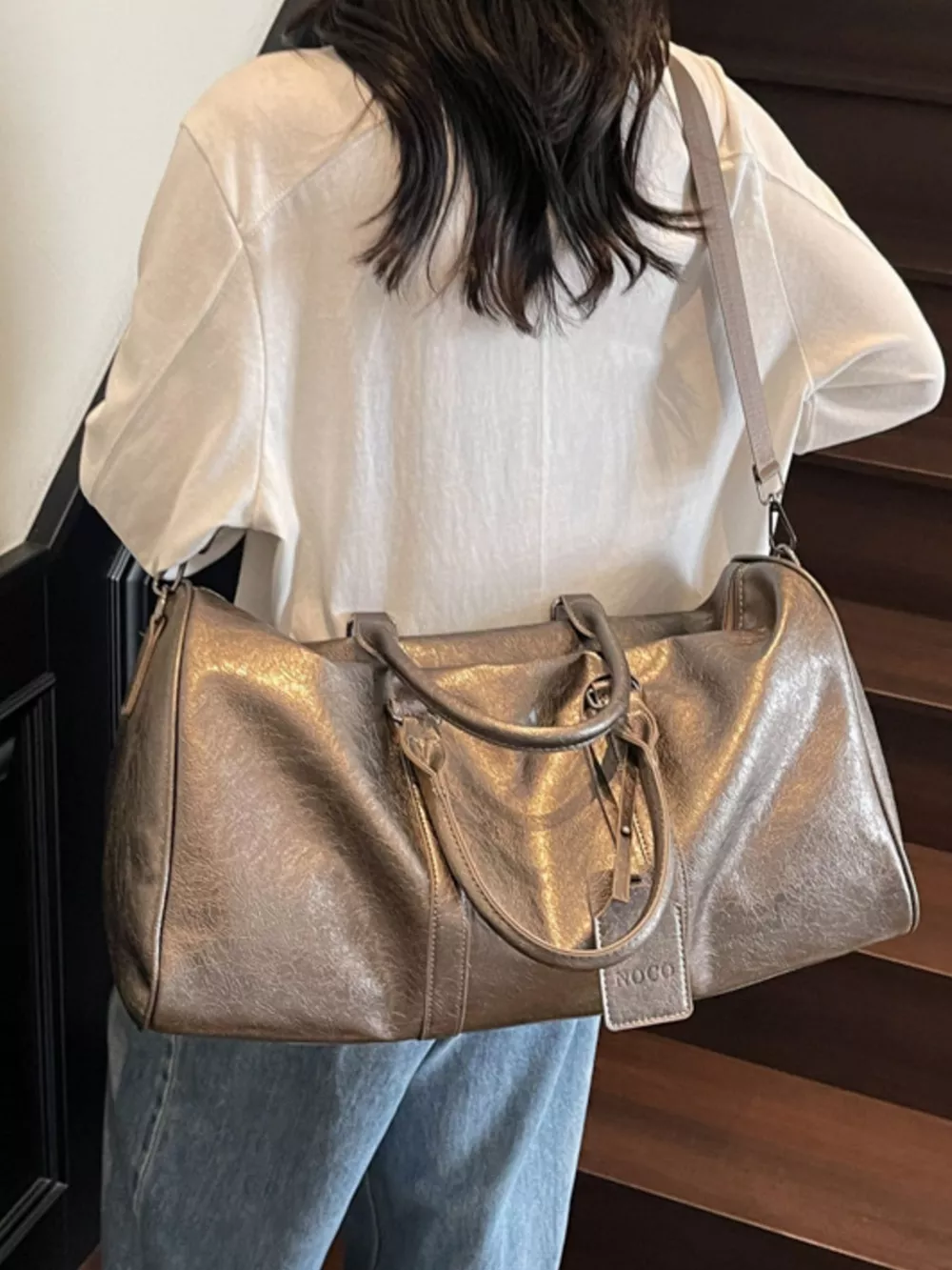 PU Leather Duffle Bag, image 4