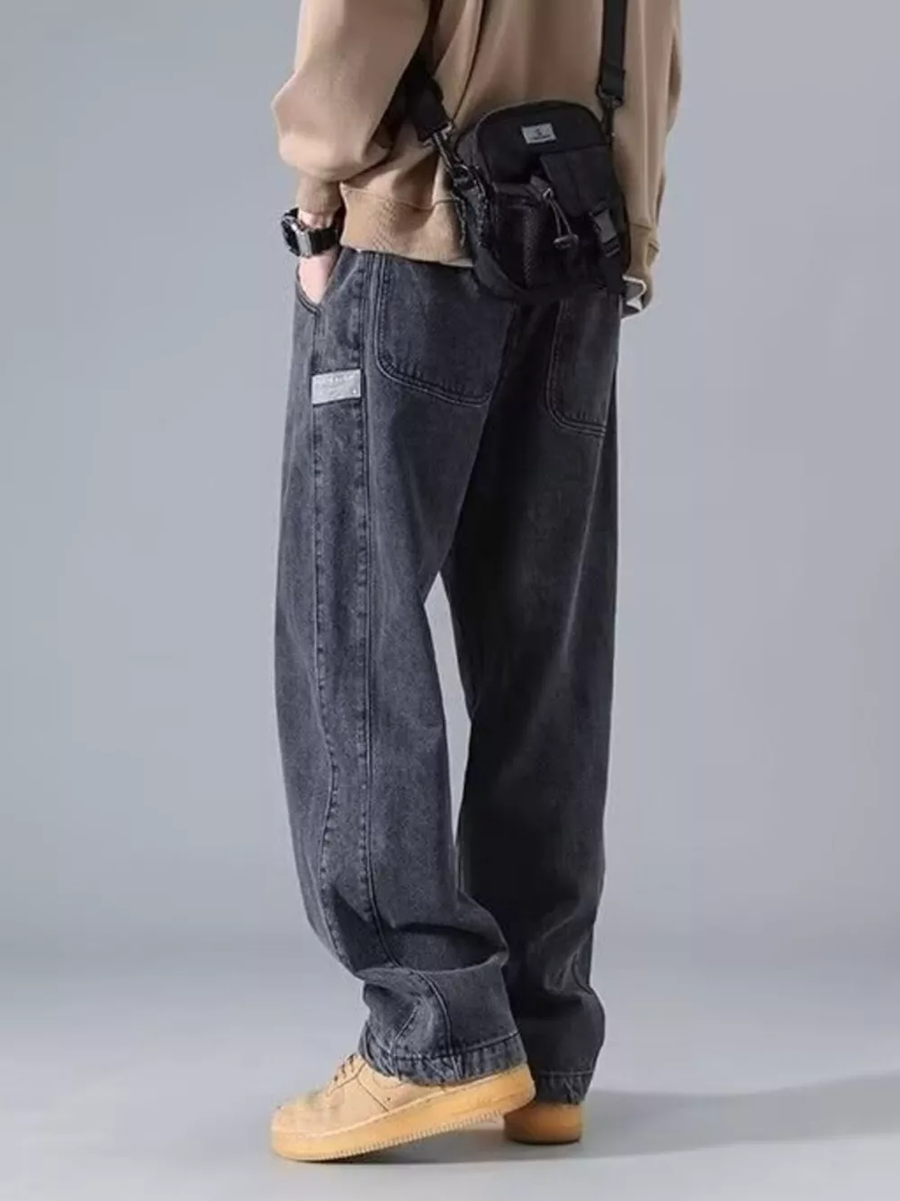 Men's Full Size Wide Leg Jeans Plus Size, image 4