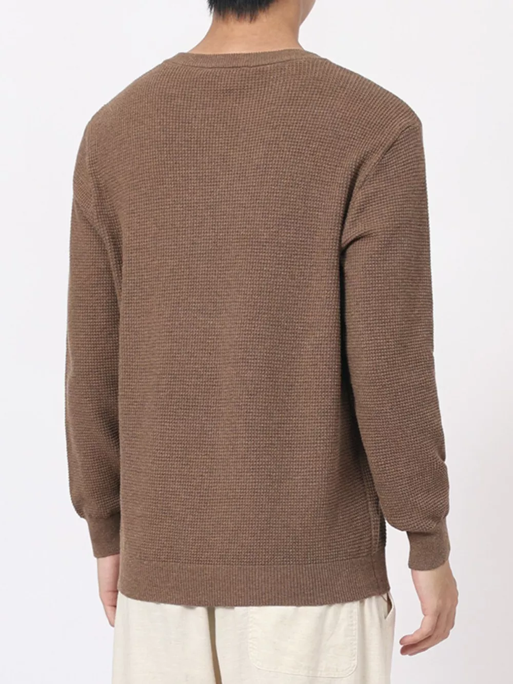 Men's Plus Size Button Detail Waffle Knit Top, image 8