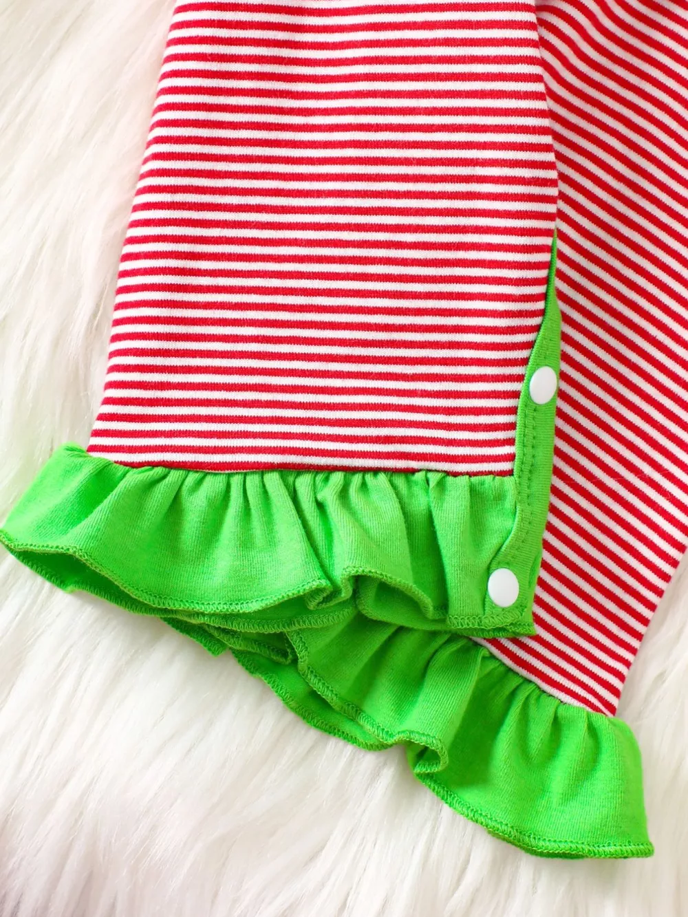 Children's Christmas-Themed Striped Snapped Legs Jumpsuit, image 9