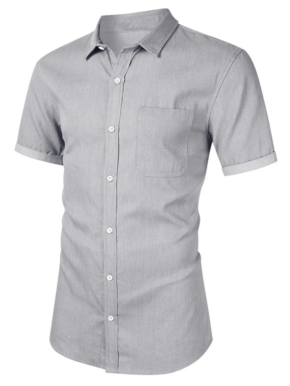 Men's Button Up Short Sleeve Shirt, image 3