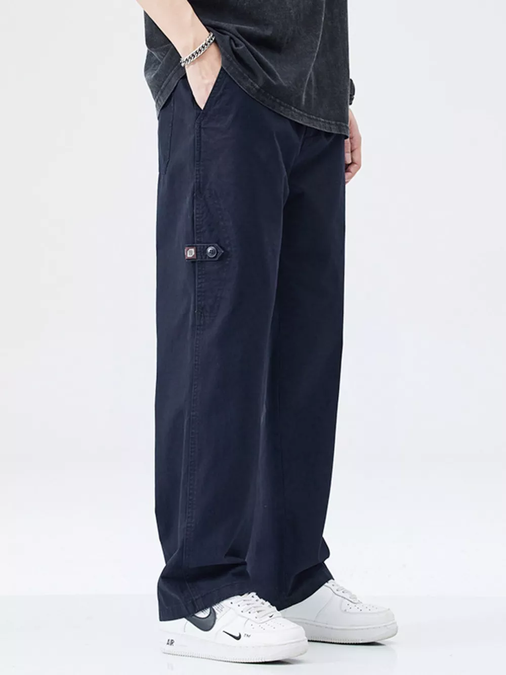 Men's Full Size Casual Loose Fit Straight Leg Pants Plus Size, image 9