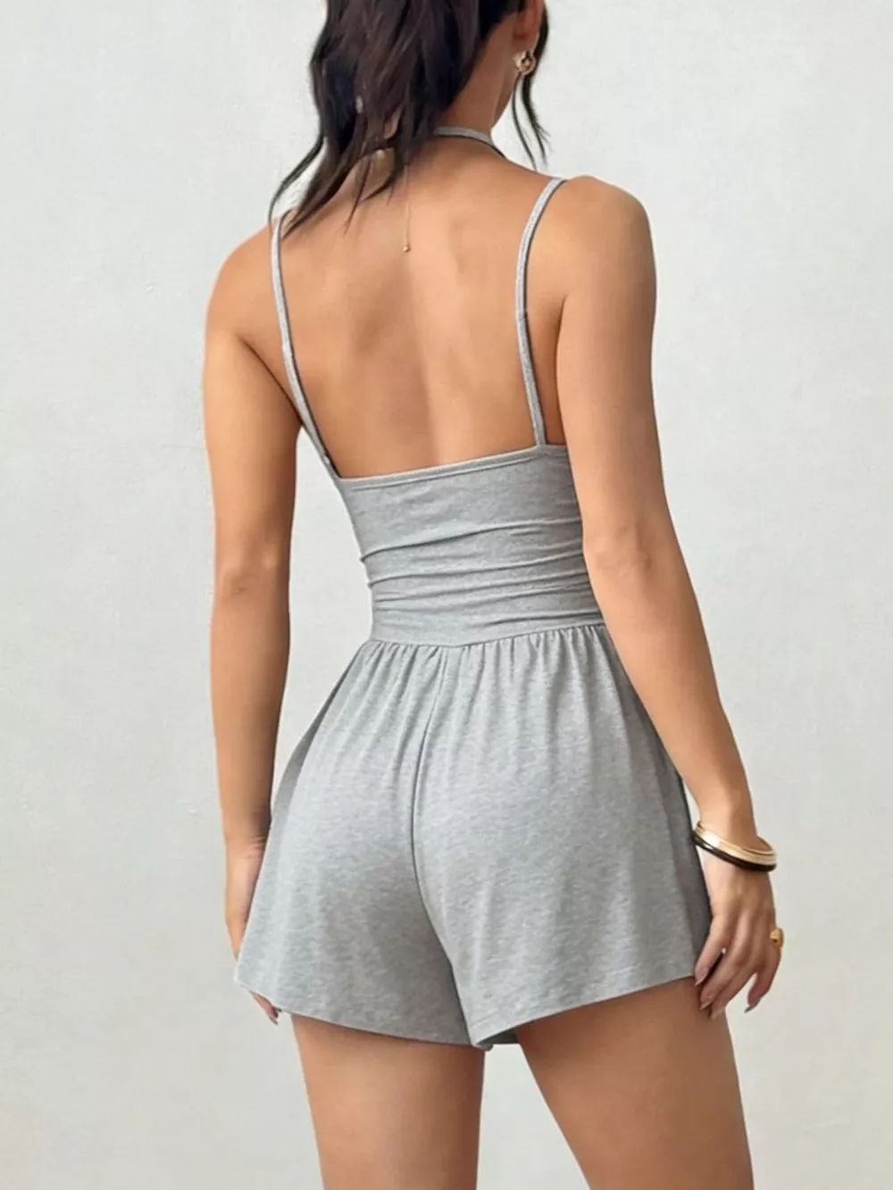Ruched Spaghetti Strap Romper, image 20
