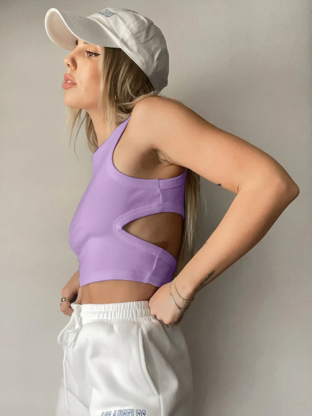 Cutout Round Neck Tank, image 20
