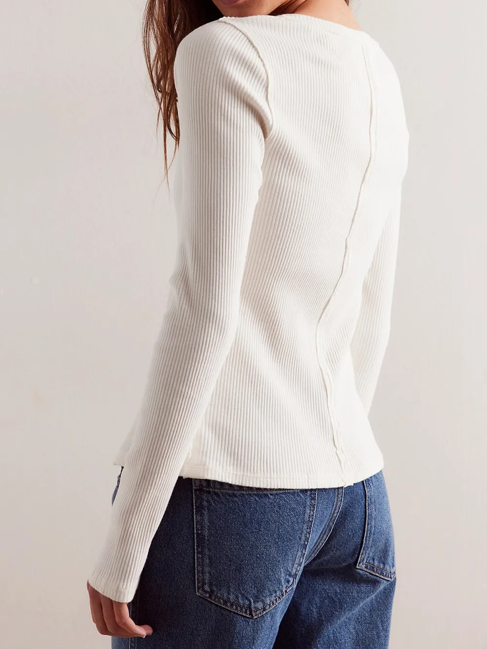 Button Up Round Neck Long Sleeve Cardigan, image 3