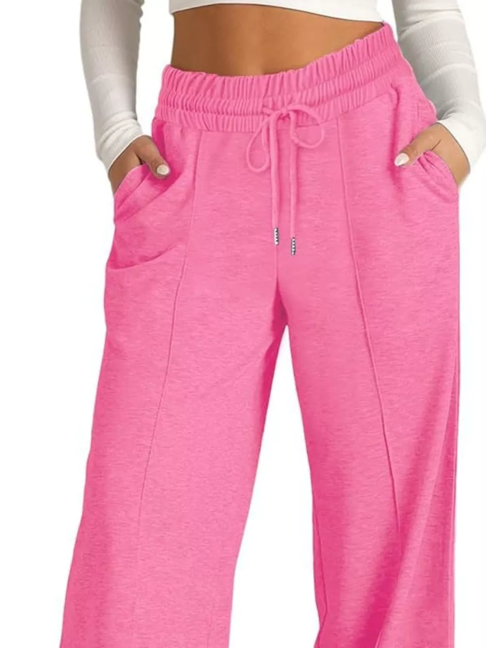 Wide Leg Drawstring Pants, image 5