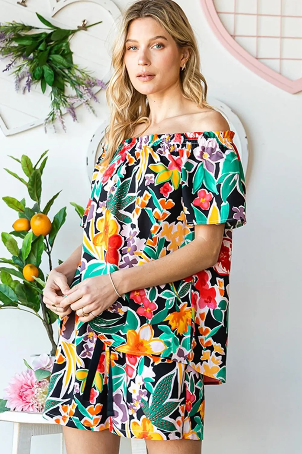 Cotton Bleu by Nu Label Floral Off-Shoulder Top, image 3