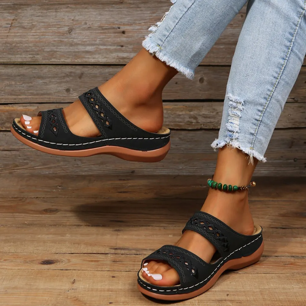 Open Toe Flats Sandals, image 4