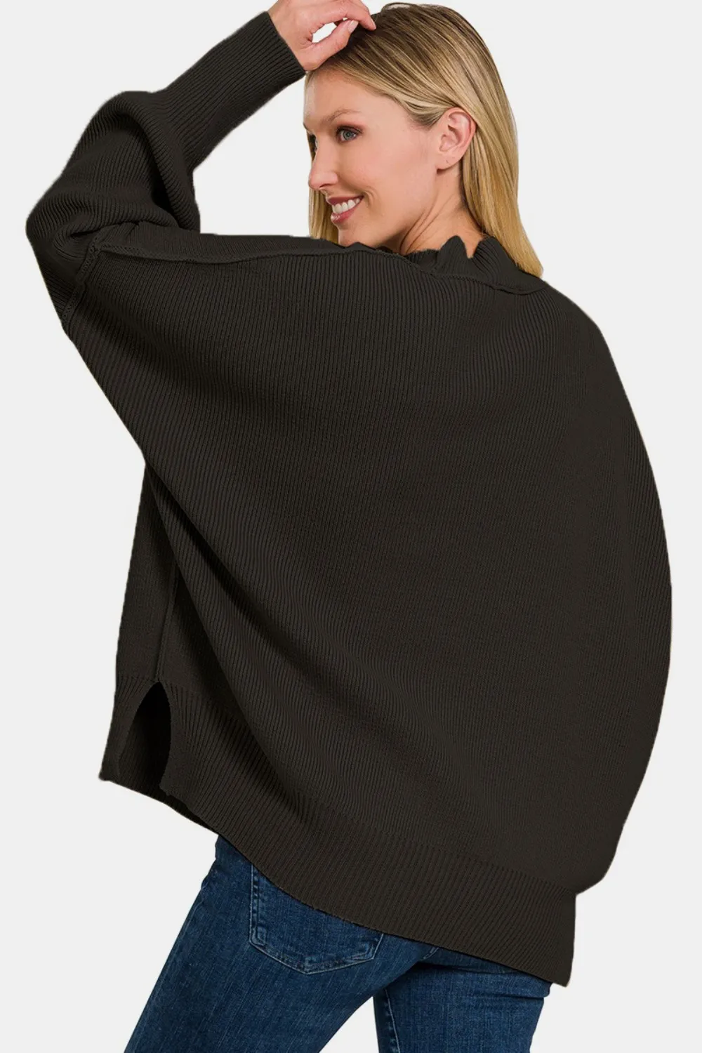 Side Slit Oversize Sweater, image 3
