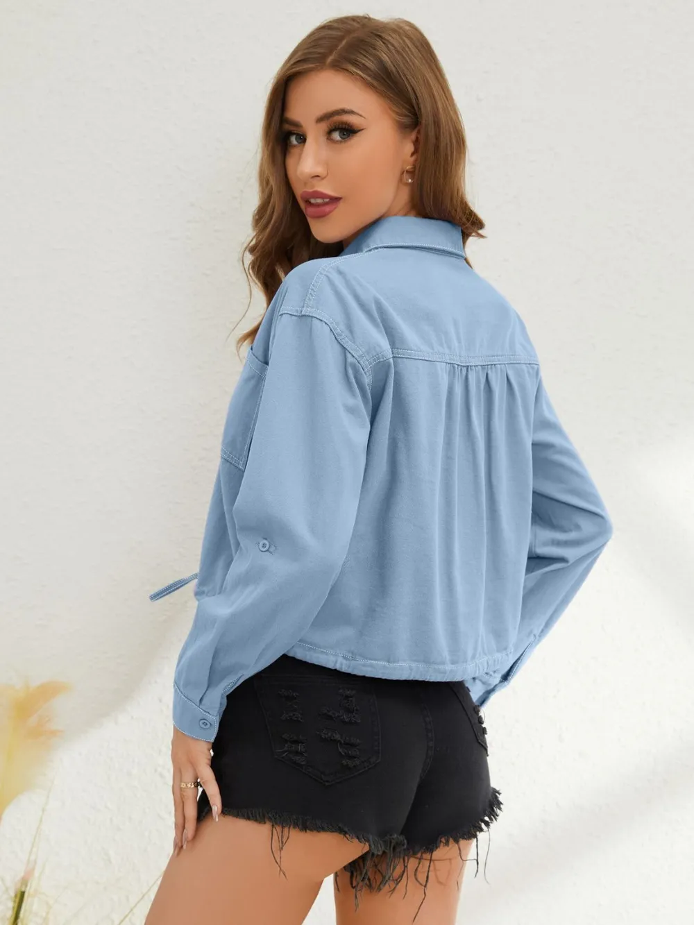 Collared Neck Long Sleeve Shirt, image 3