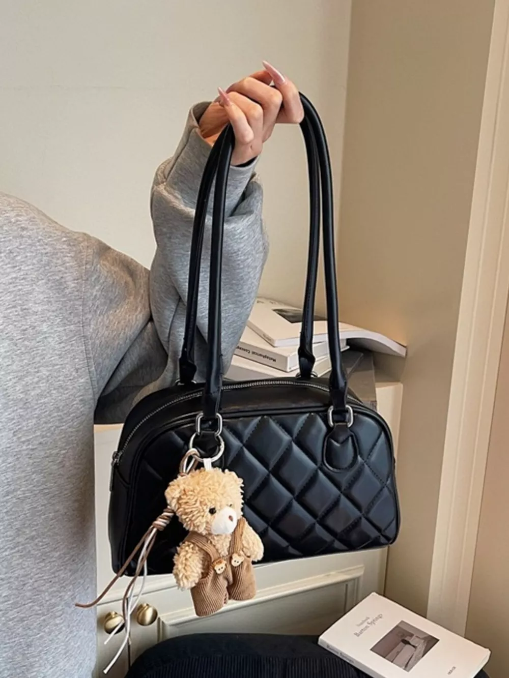 Quilted Leather Shoulder Bag, image 10