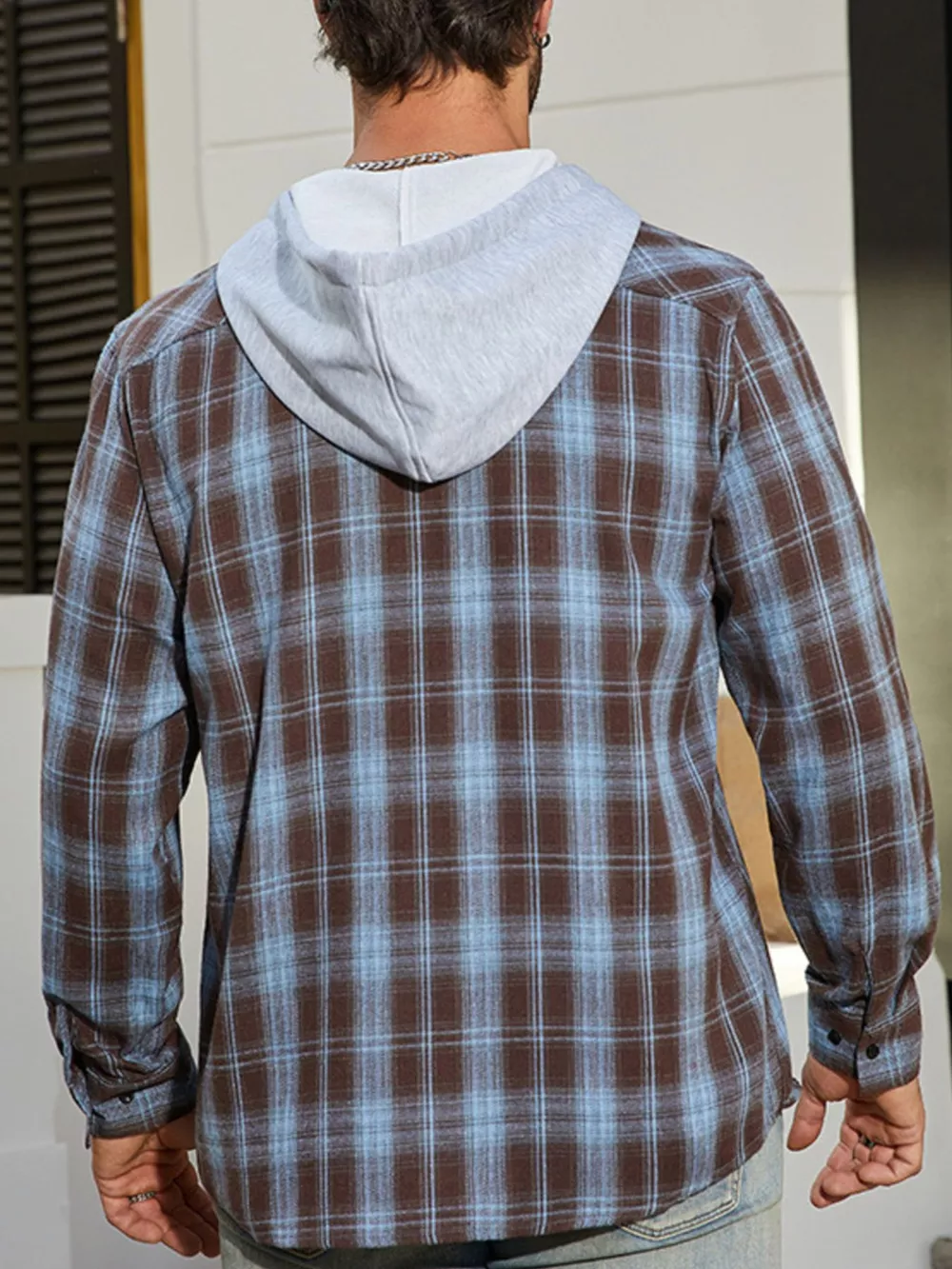 Men's Plaid Long Sleeve Shirt, image 4