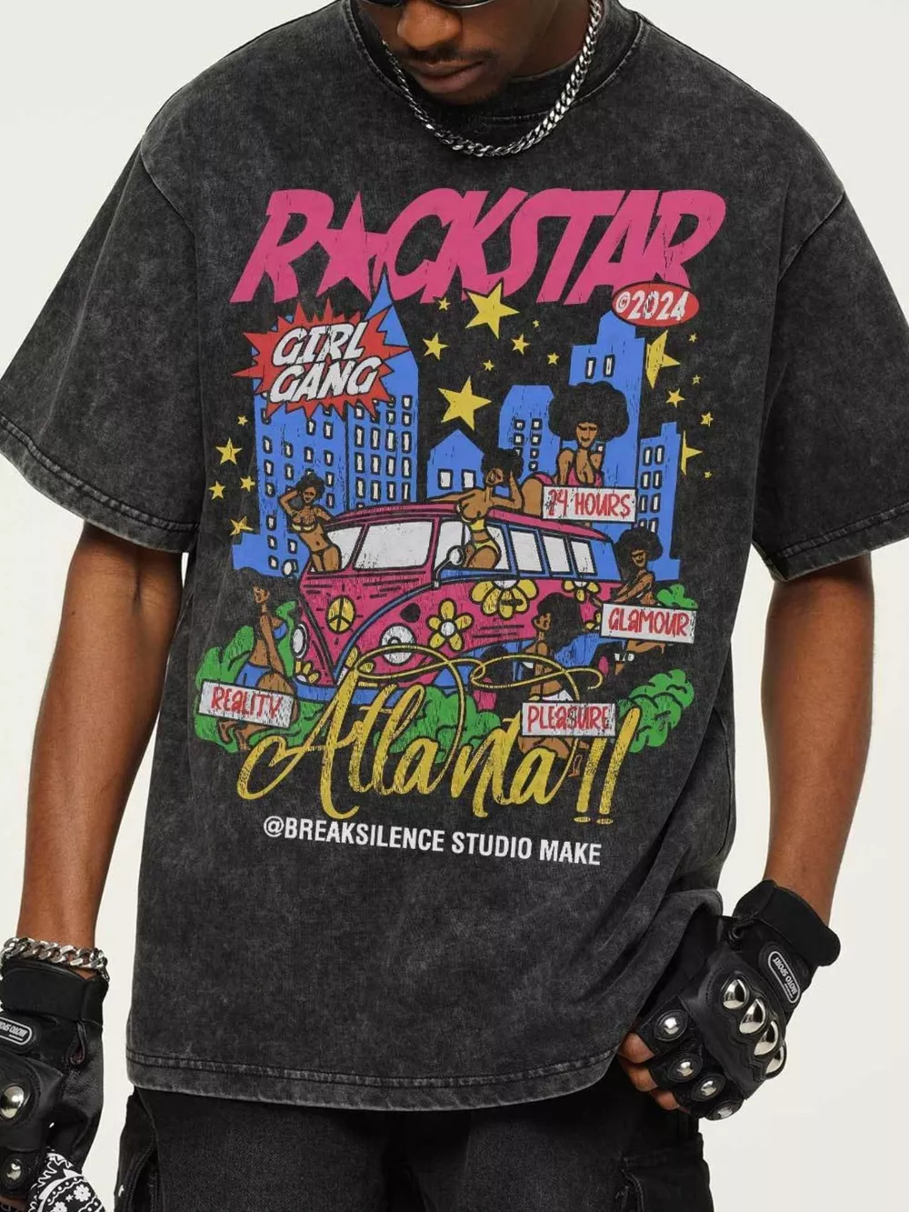 Men's Rockstar Graphic Short Sleeve T-Shirt, image 7