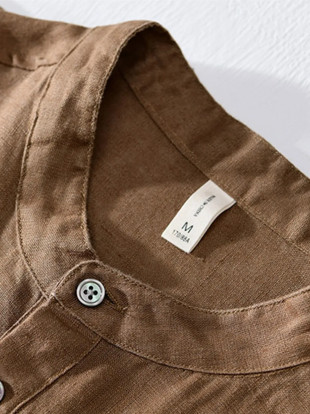 Men's Plus Size Button Detail Short Sleeve Blouse, image 5