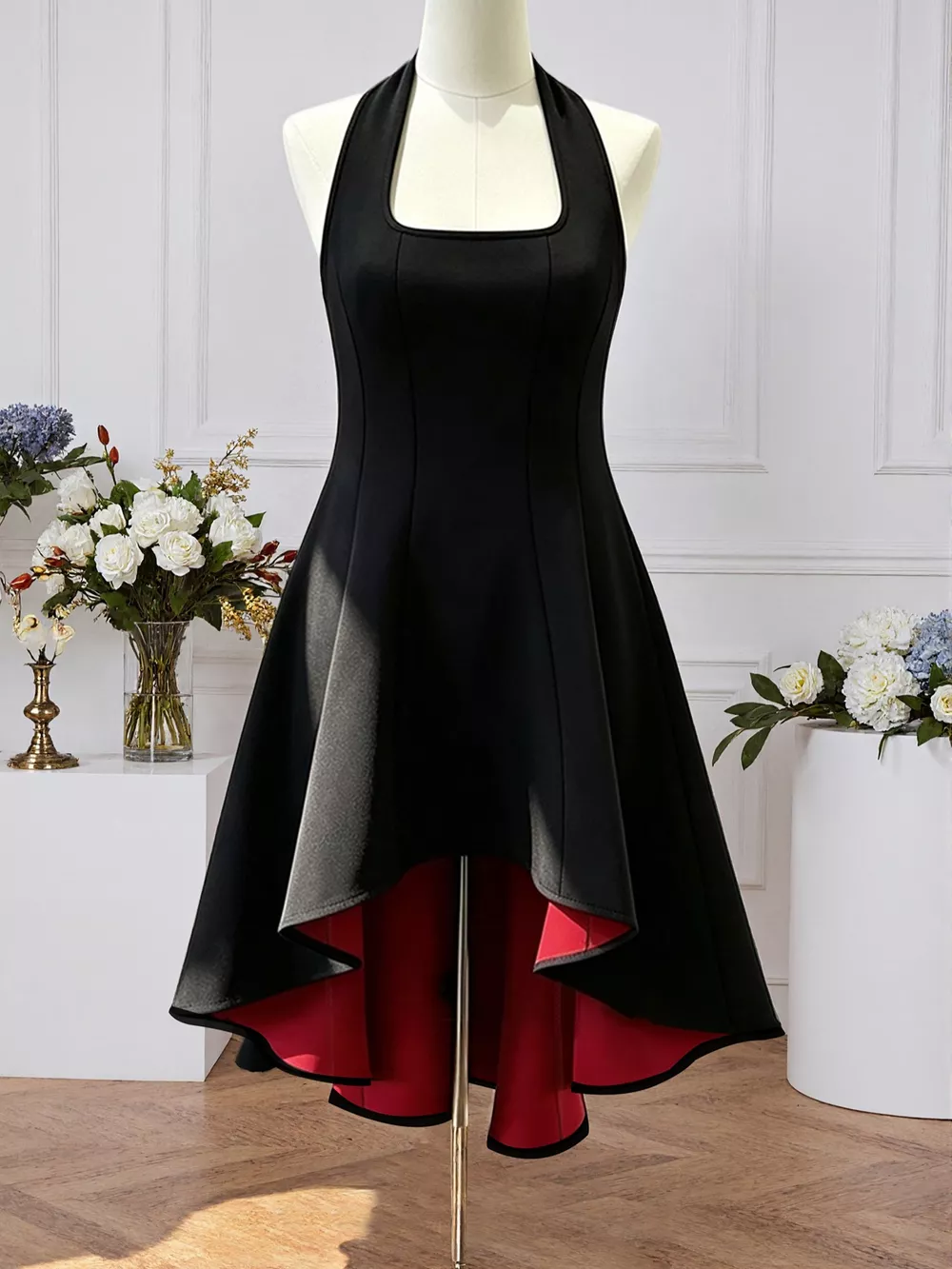 High-Low Halter Neck Dress, image 5