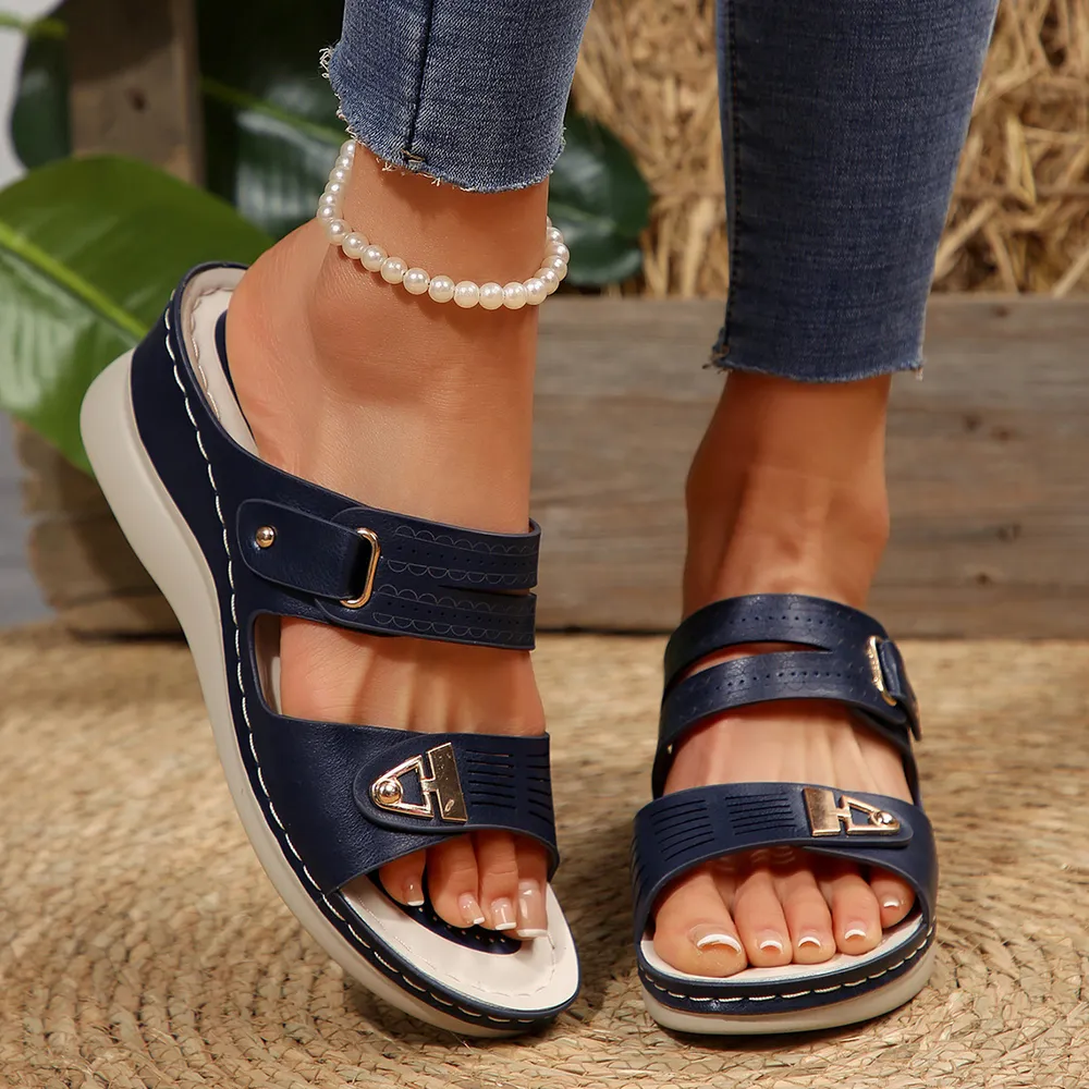 Open Toe Wedge Sandals, image 3