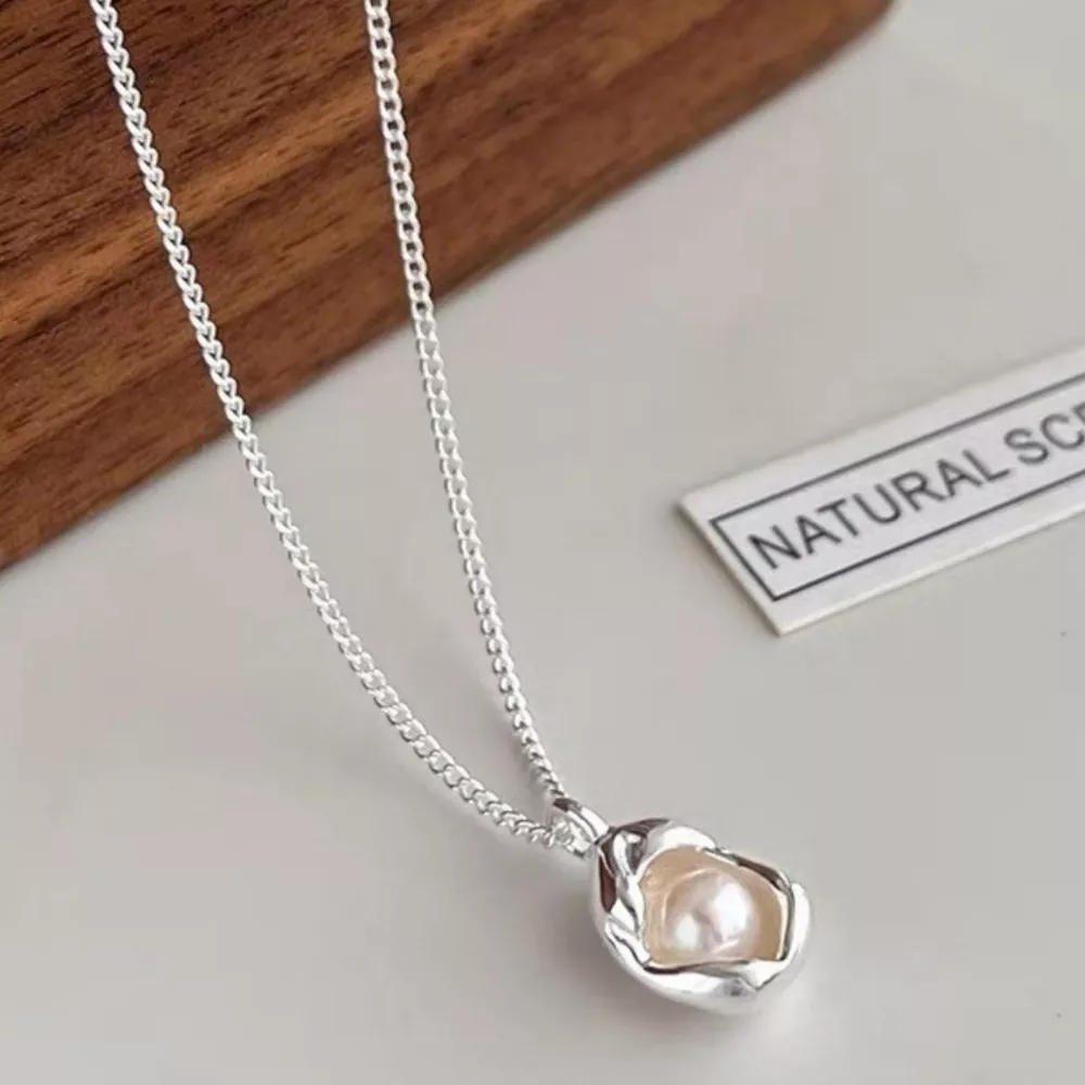 Pearl 925 Sterling Silver Necklace, image 5