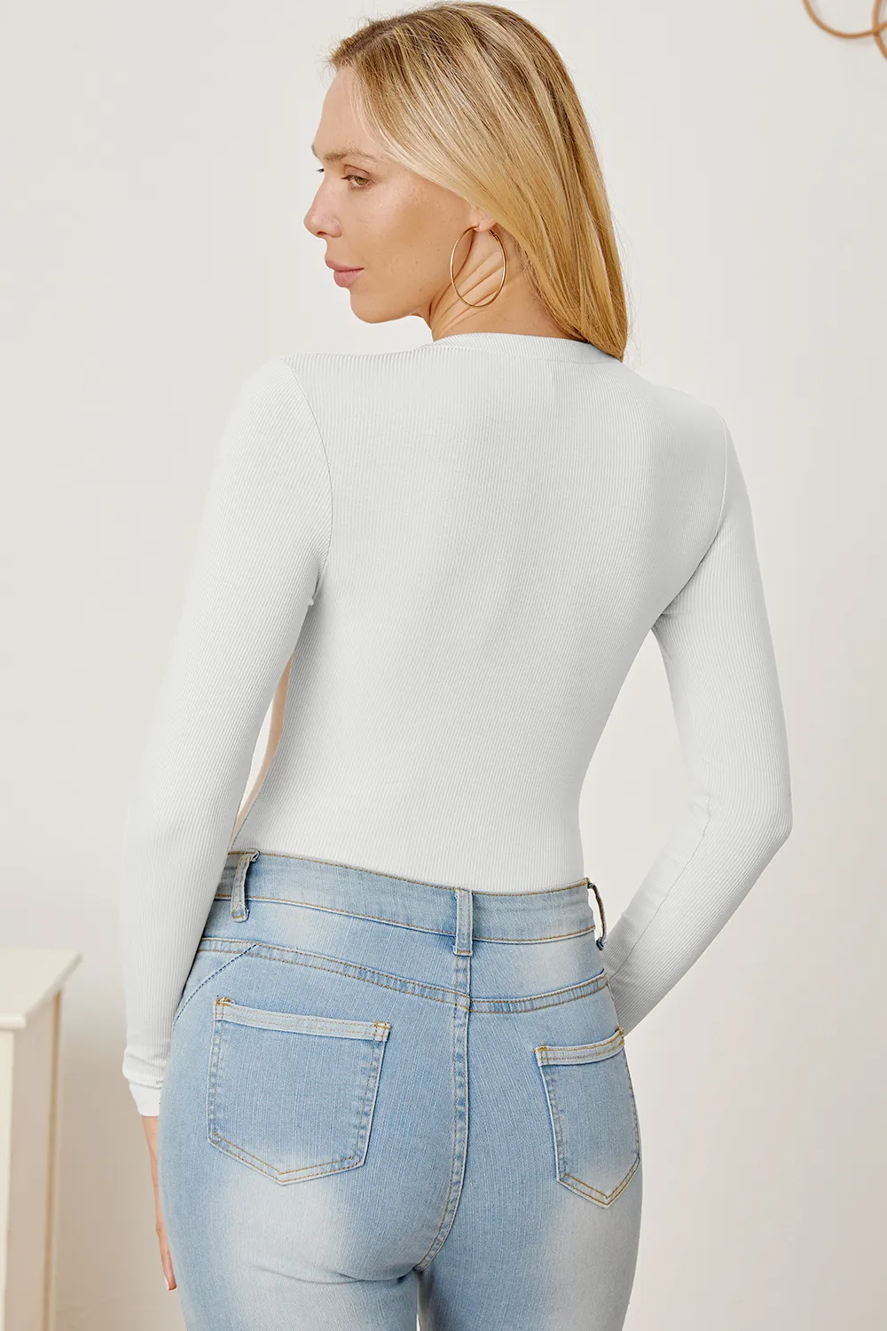 Zip Up Long Sleeve Bodysuit, image 11