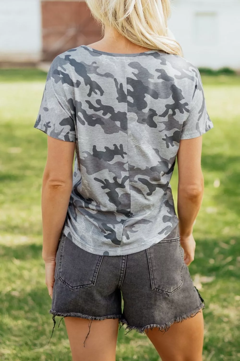 Camo Print Casual T Shirt, image 4