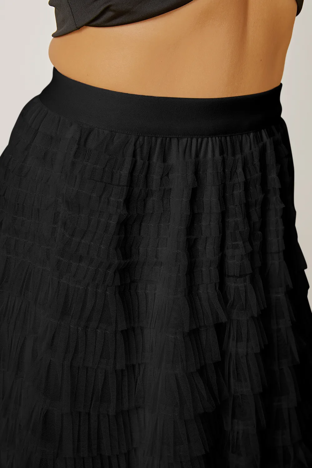 Ruched High Waist Tiered Skirt, image 18