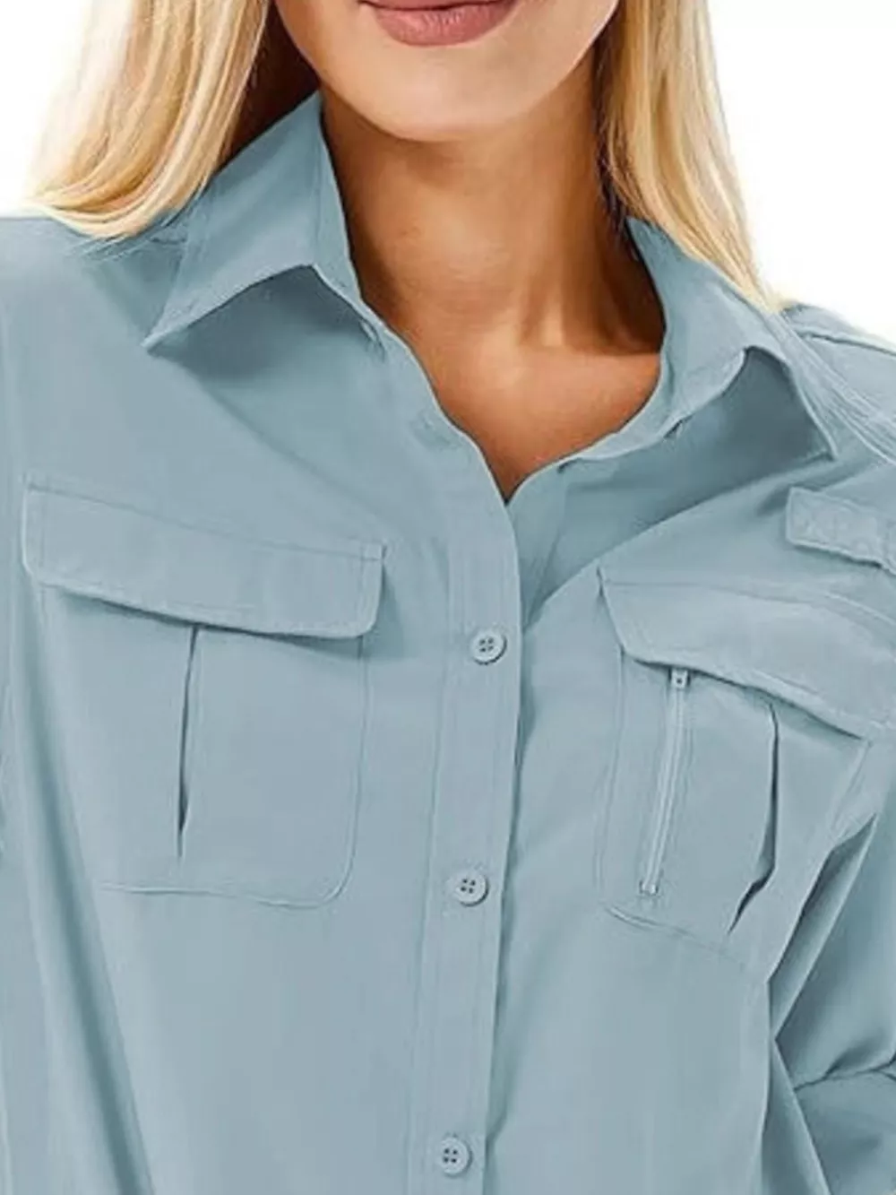 Full Size Roll-Up Sleeve Button Up Shirt Plus Size, image 9