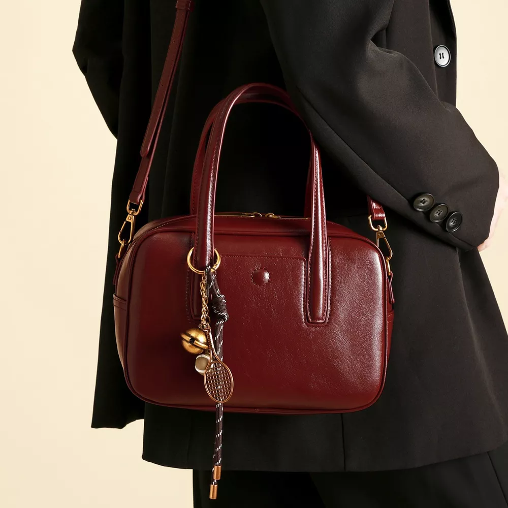 Leather Top Handle Handbag, image 2