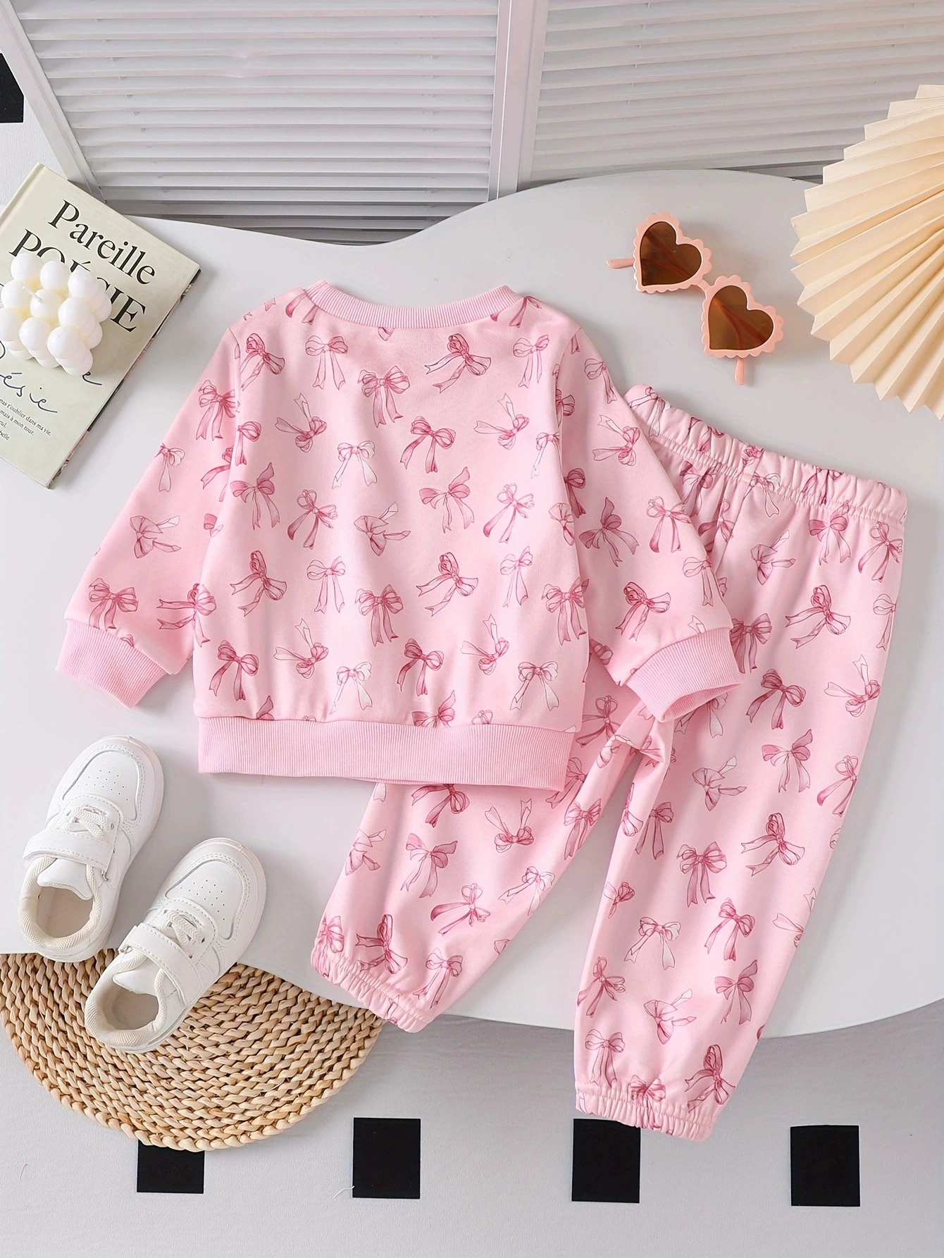 Children's Printed Round Neck Tee and Pants Set, image 4