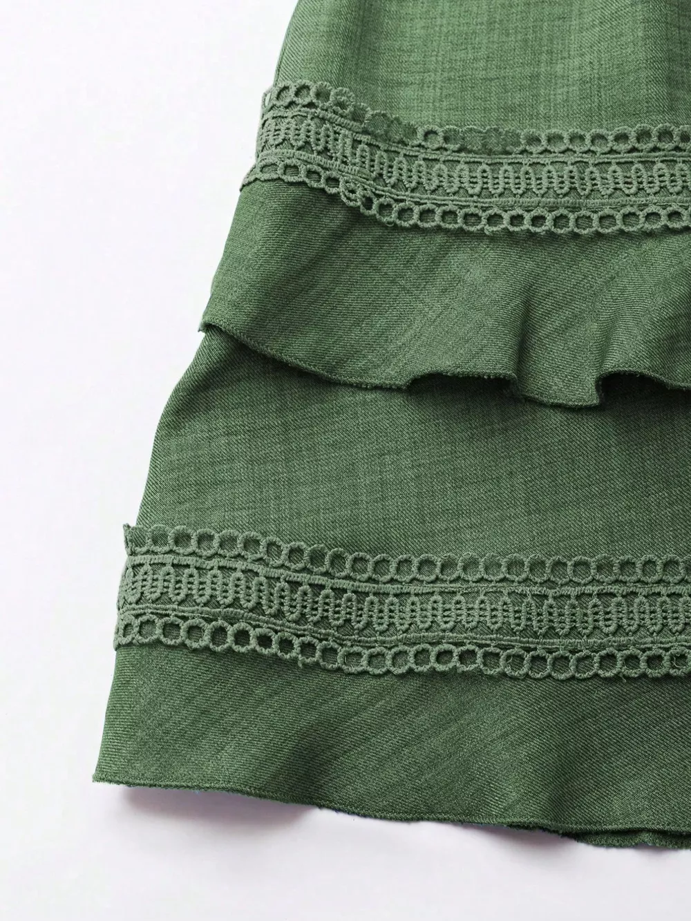 Lace Detail V-Neck Mini Dress, image 5
