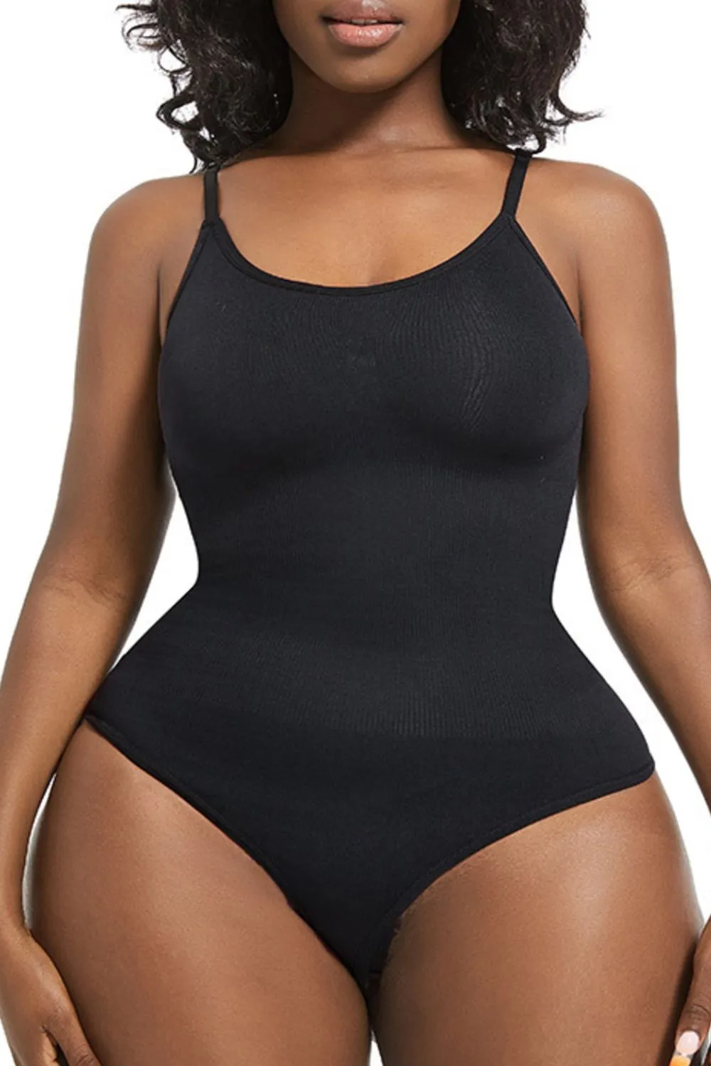 Full Size Scoop Neck Spaghetti Strap Shaping Bodysuit Plus Size, image 3