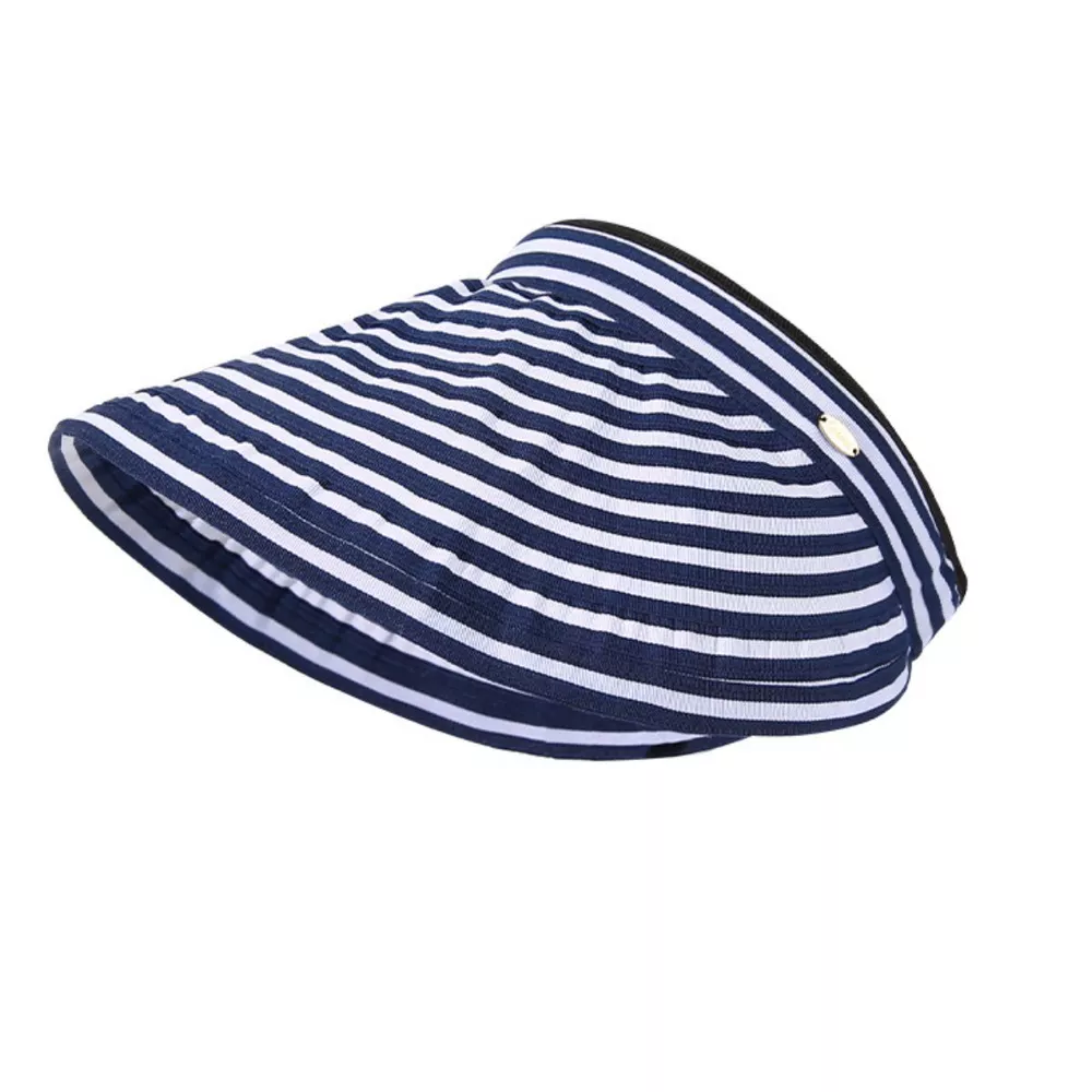 Striped Wide Brim Sun Visor Hat, image 4