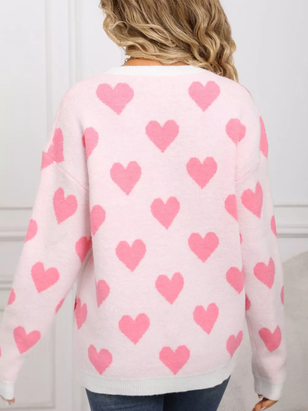 Valentine's Day Heart Crew Neck Sweater, image 7