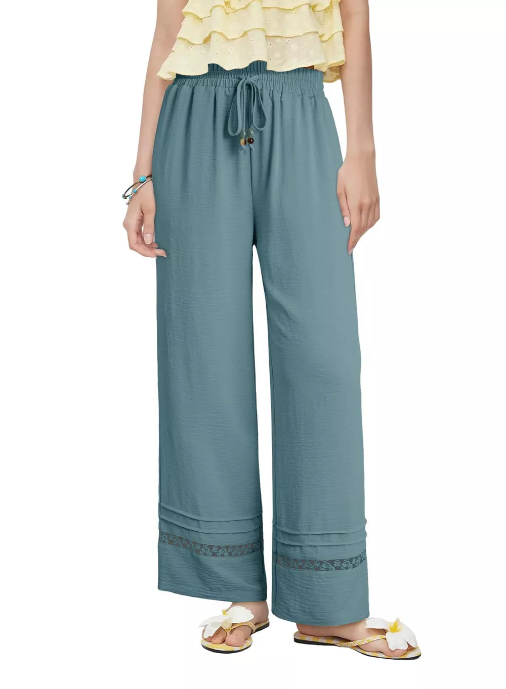 Casual Wide Leg Drawstring Pants, image 22