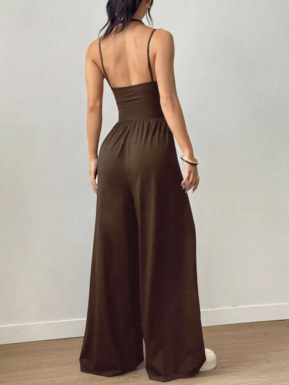 Spaghetti Strap Wide-Leg Jumpsuit, image 4