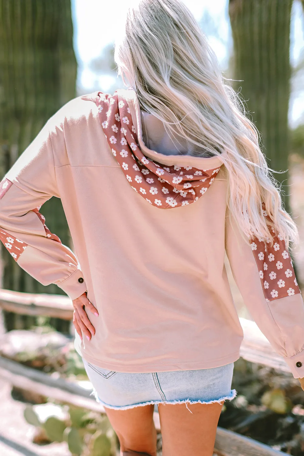 Drawstring Star Long Sleeve Hoodie, image 6