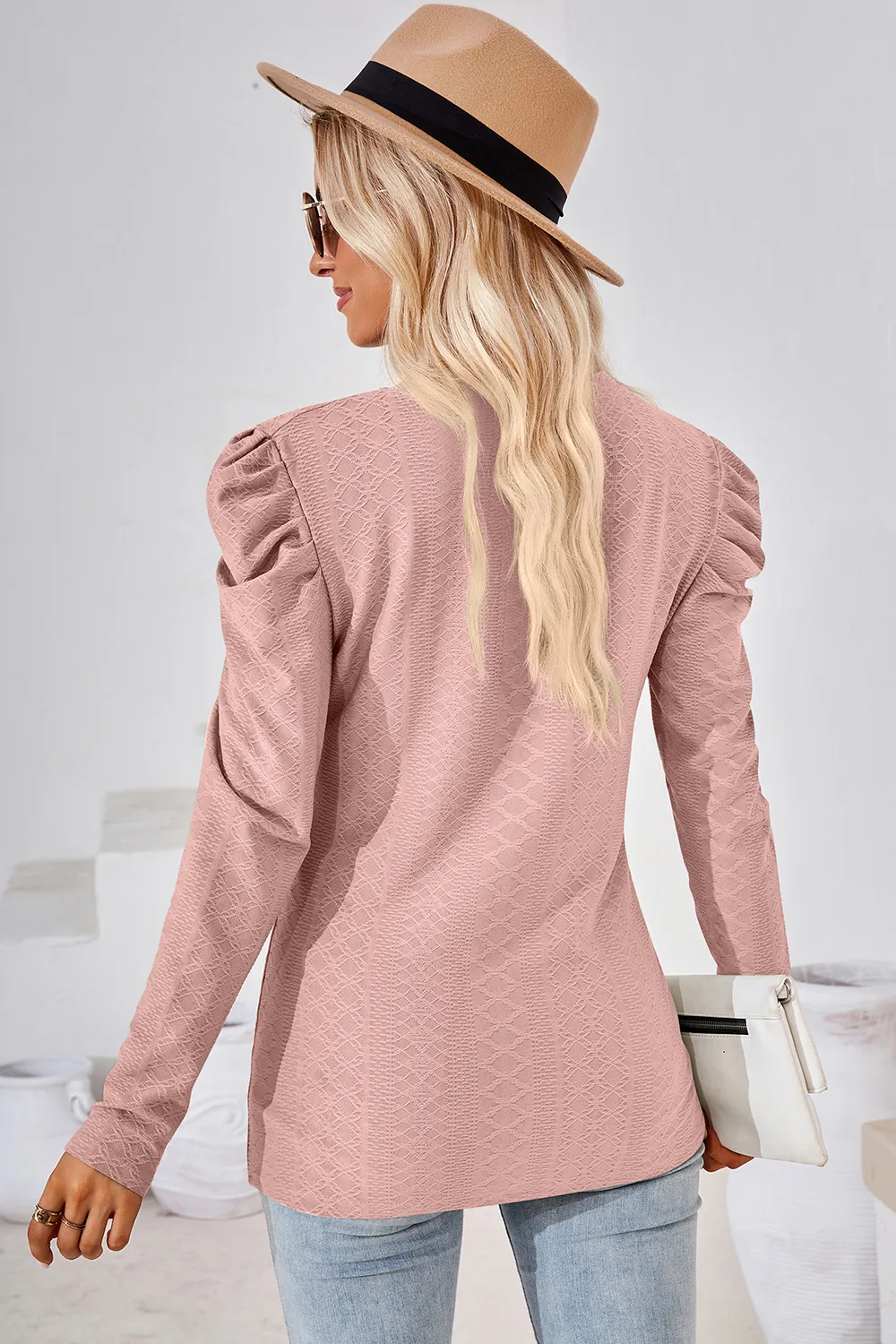 Round Neck Puff Sleeve Blouse, image 18