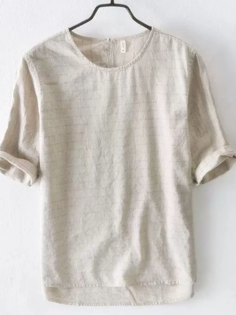 Men's Plus Size Striped Round Neck T-Shirt, image 2