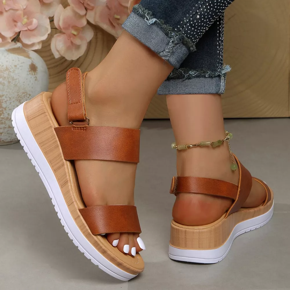 Open Toe Wedge Sandals, image 6