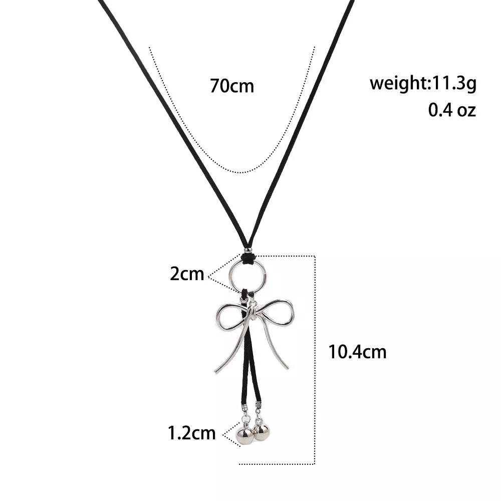 Elegant Bow Pendant Necklace, image 11