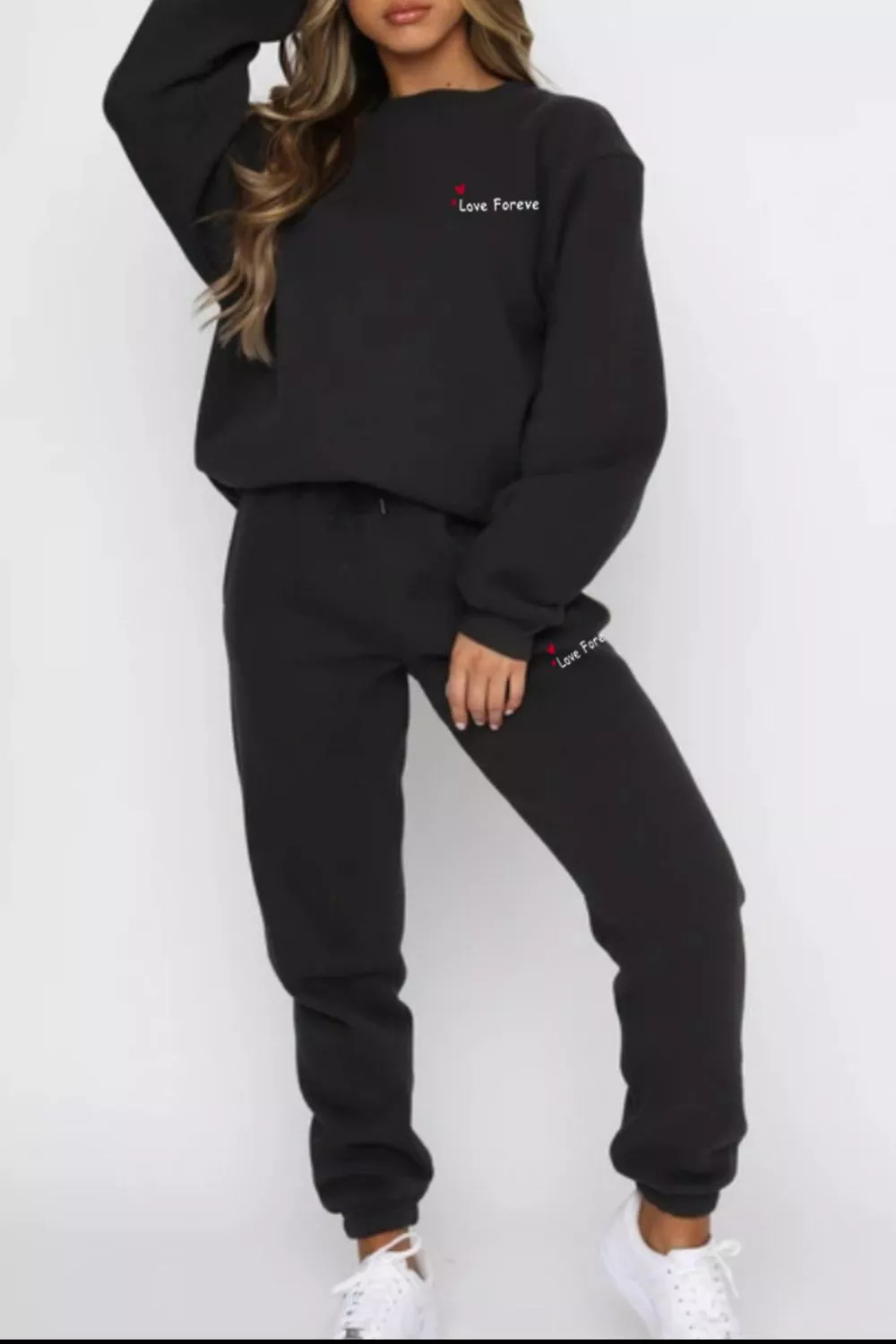 Round Neck Sweatshirt and Joggers Set, image 36