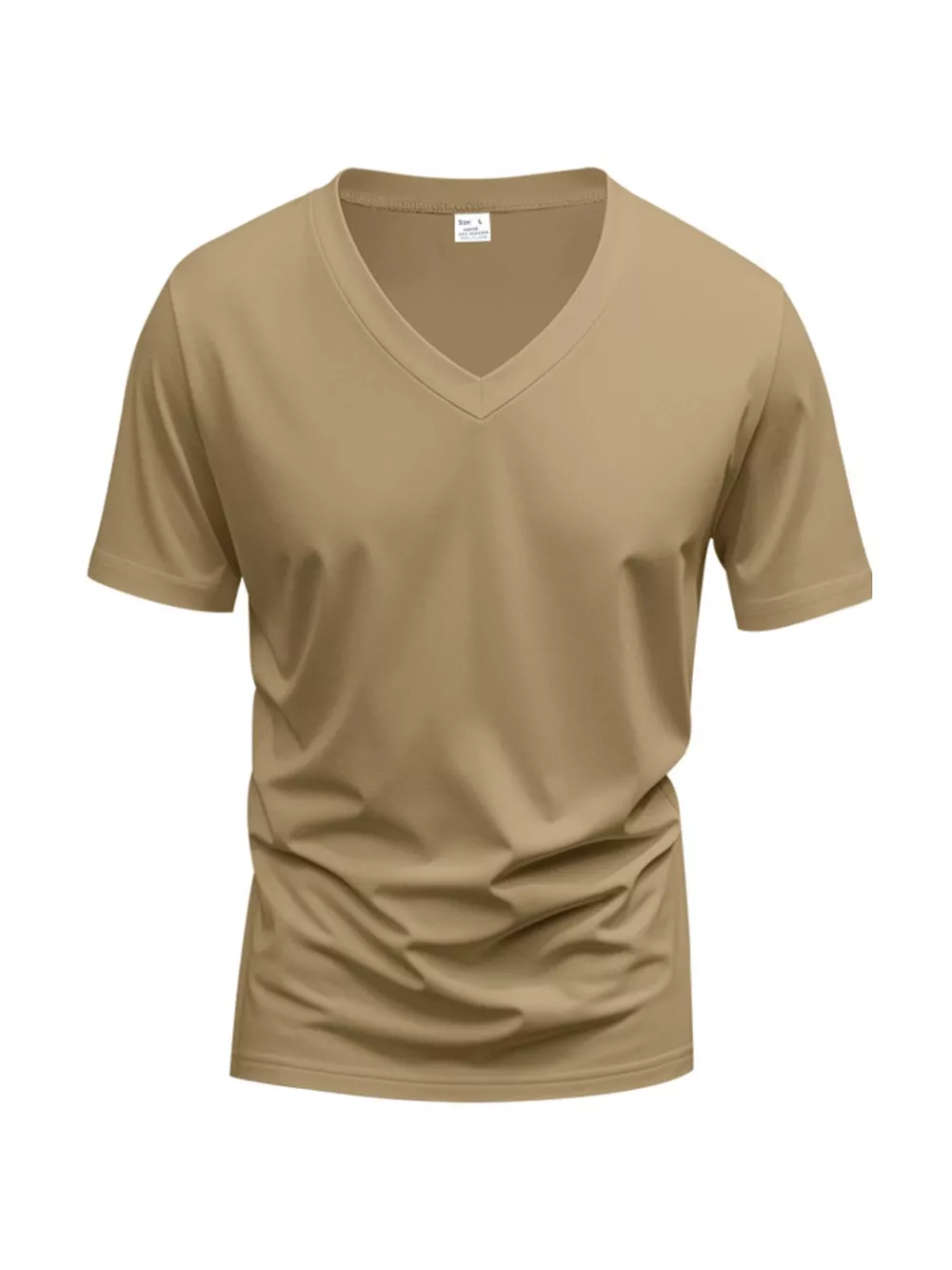 Men's Full Size Slim Fit V-Neck Basic T-Shirt Plus Size, image 14