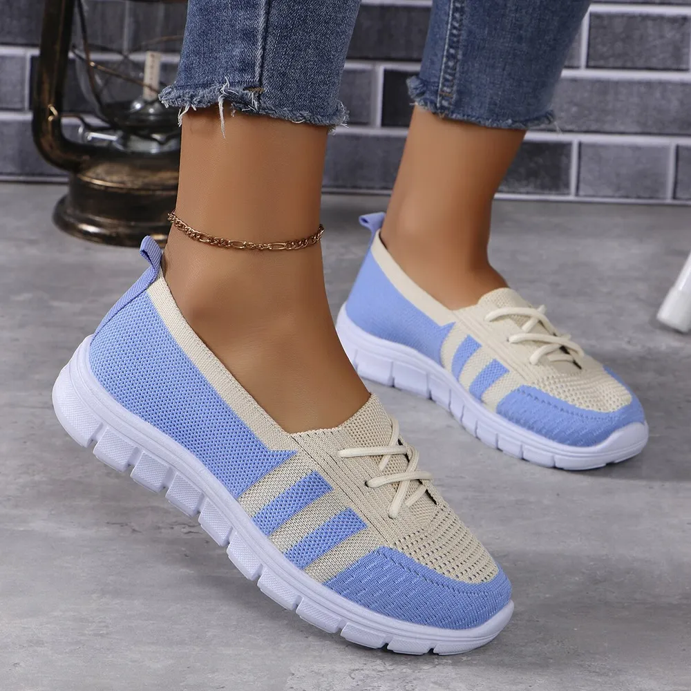 Mesh Contrast Flat Slip-Ons, image 9