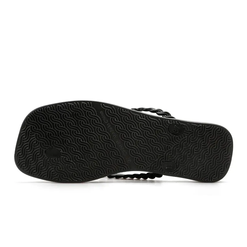 Braided Strap Beach Toe Post Slippers, image 3