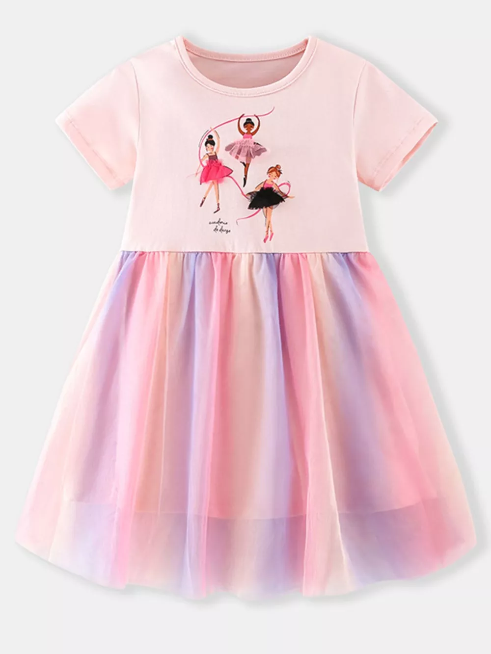 Children's Ballerina Graphic Tulle Dress, image 2