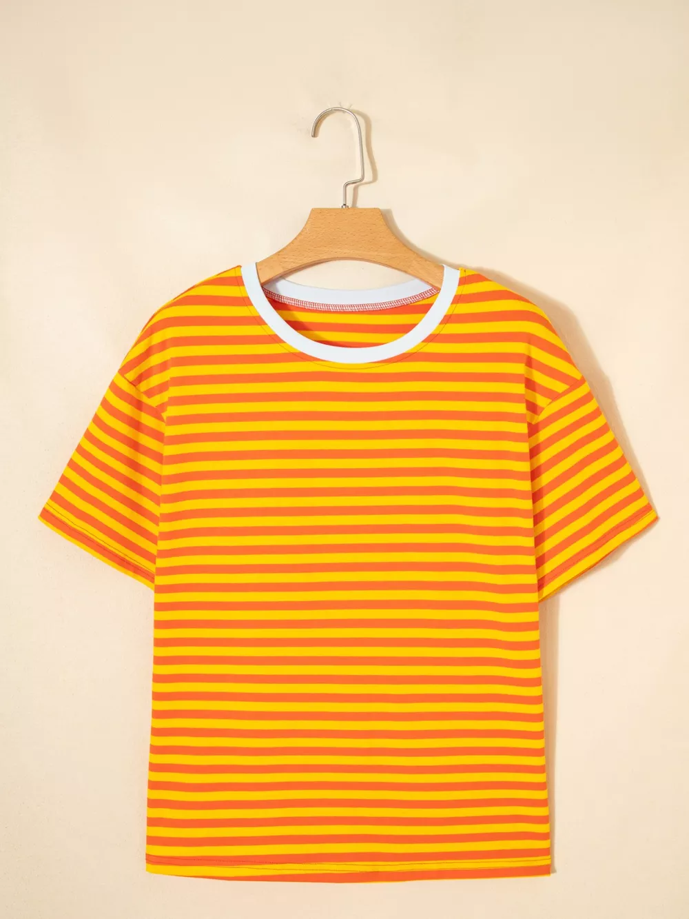 Striped Round Neck Casual T-Shirt, image 4