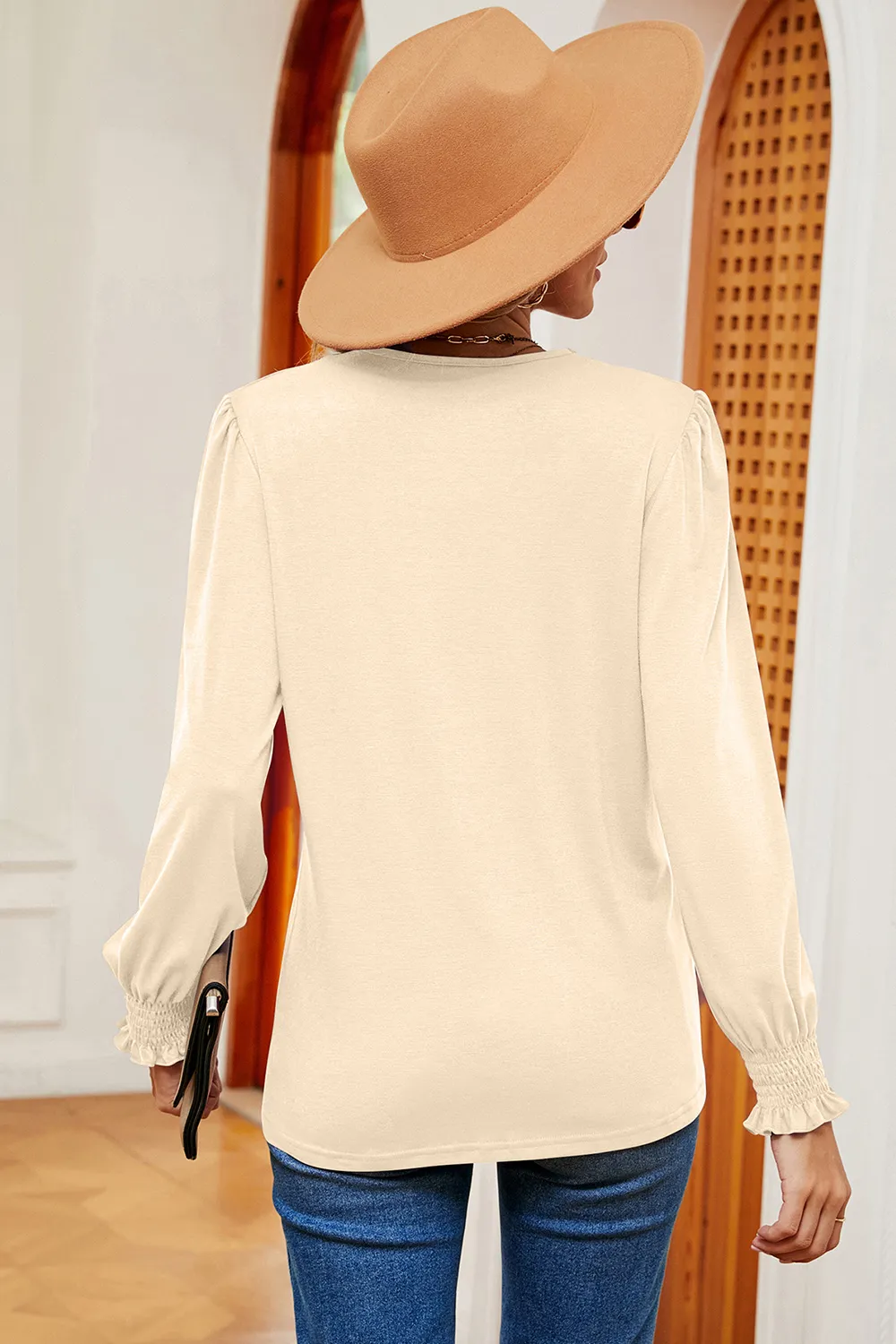 V-Neck Long Sleeve T-Shirt, image 24