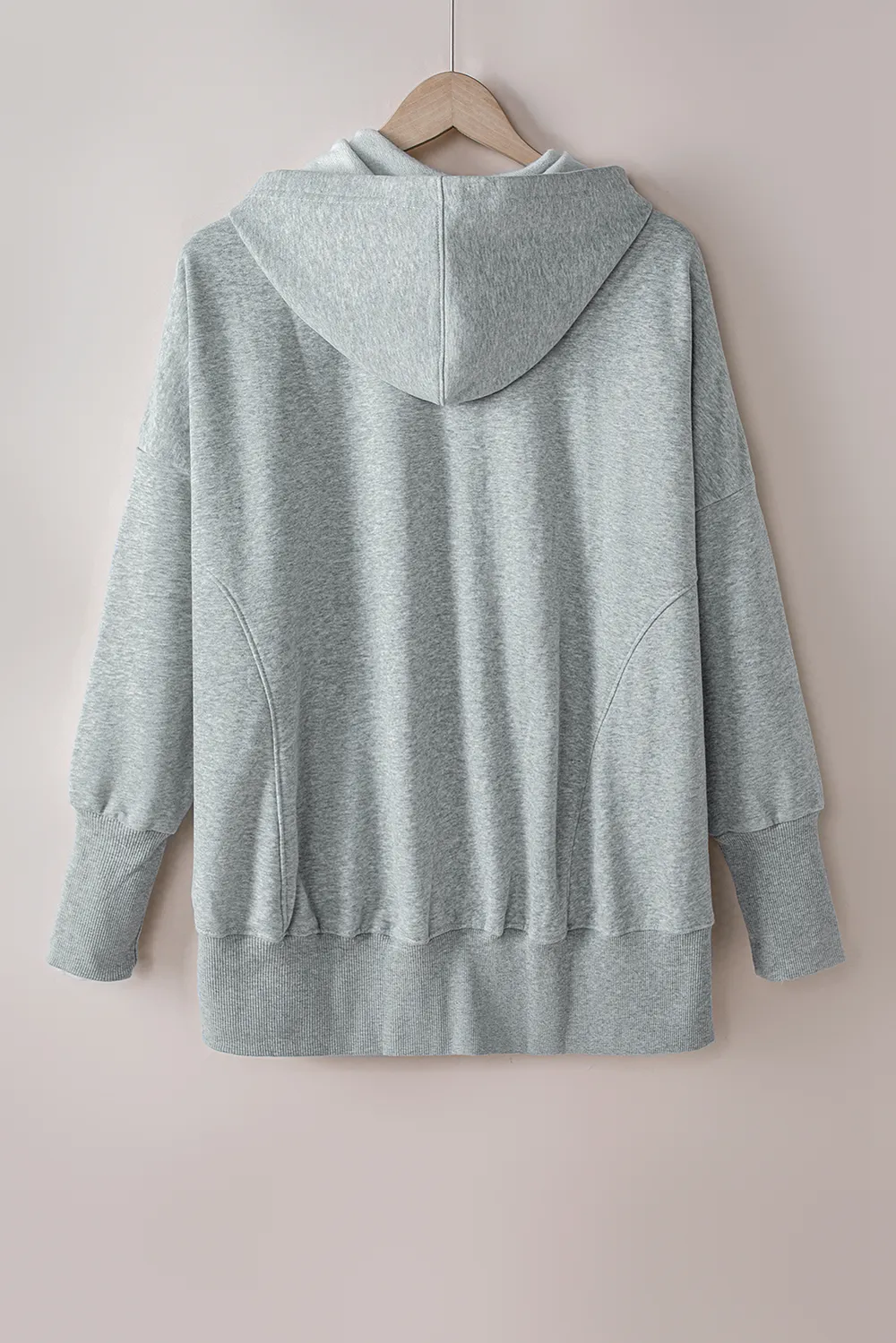 Quarter-Snap Dropped Shoulder Hoodie, image 11