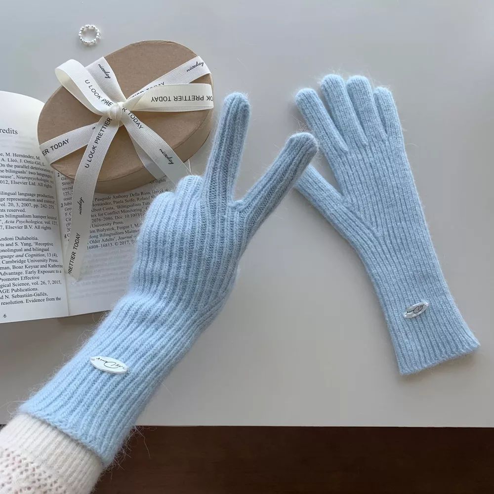 Ribbed Knit Touchscreen Gloves, image 3