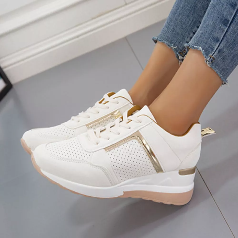 Lace Up Wedge Sneakers, image 8